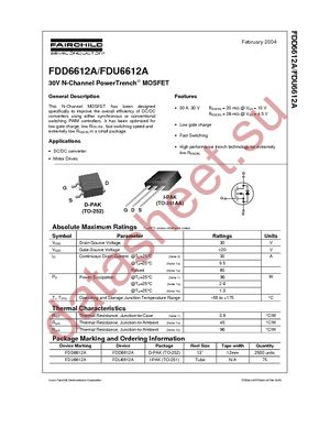 FDU6612A datasheet  